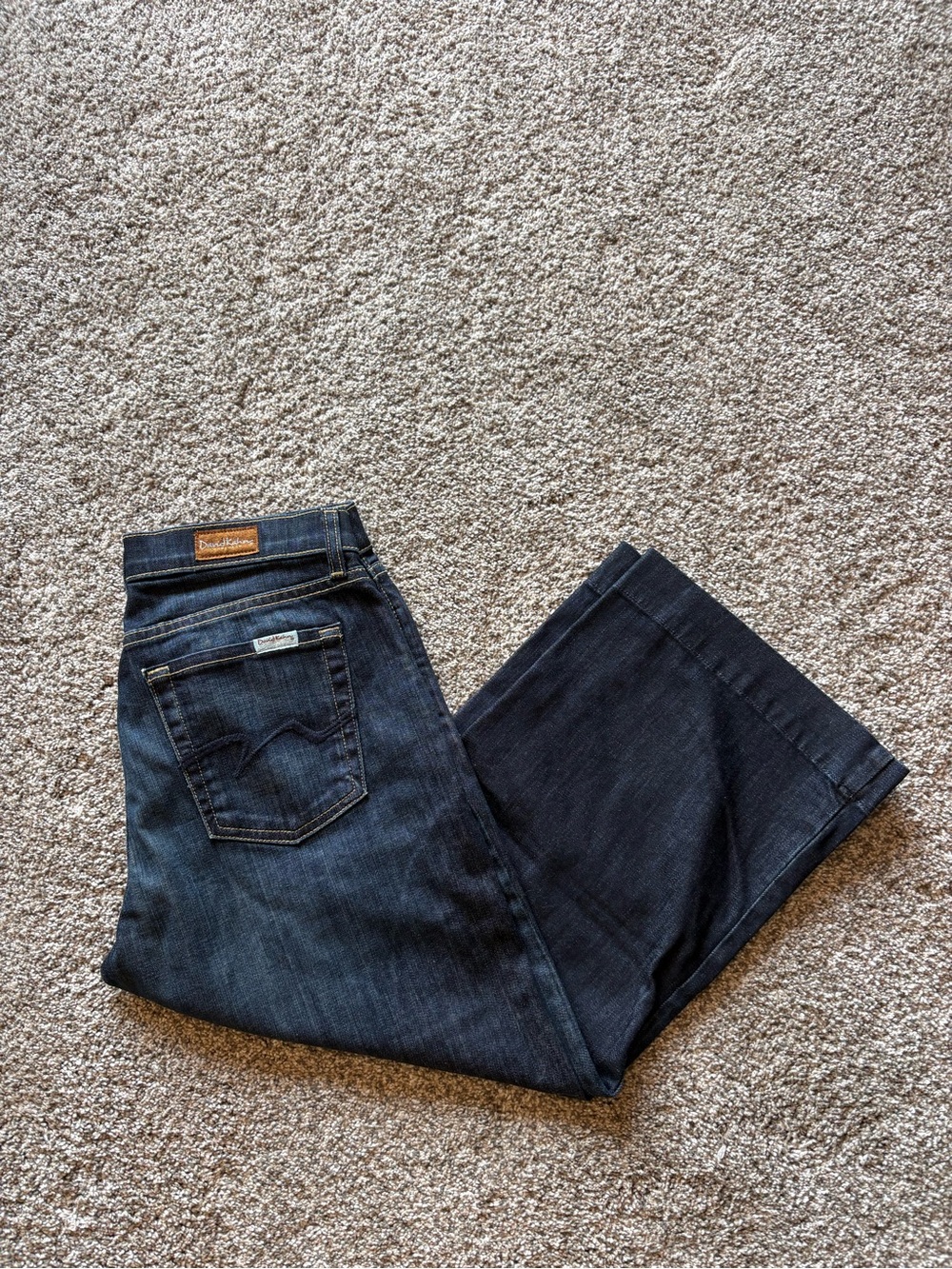 Y2K David Kahn Dark Blue Cropped Ankle Jeans - 21” inseam